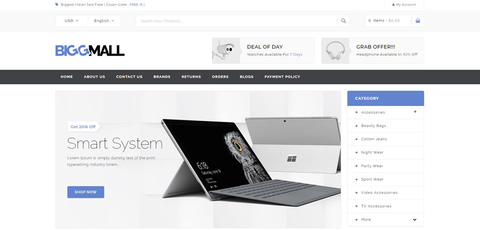 Home page