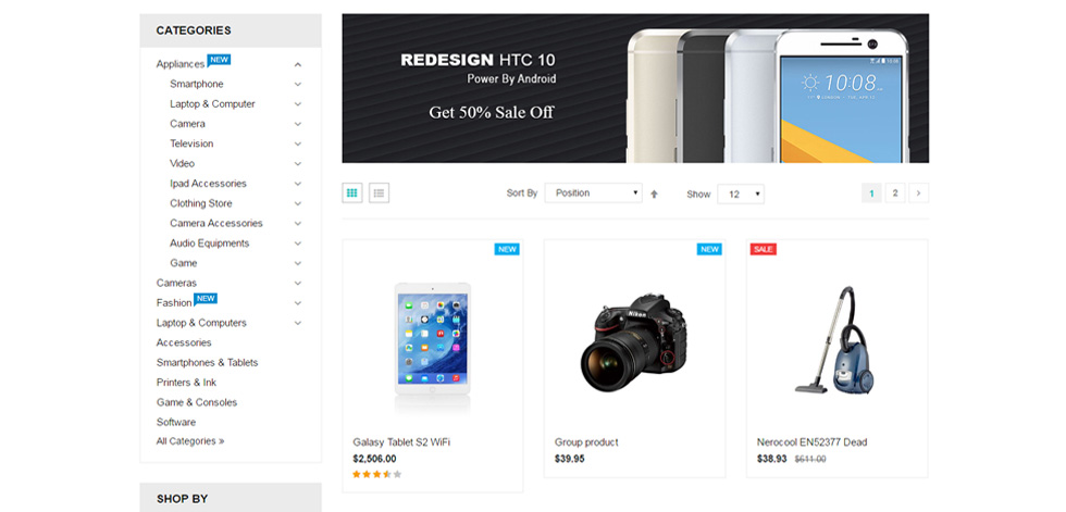 Category page