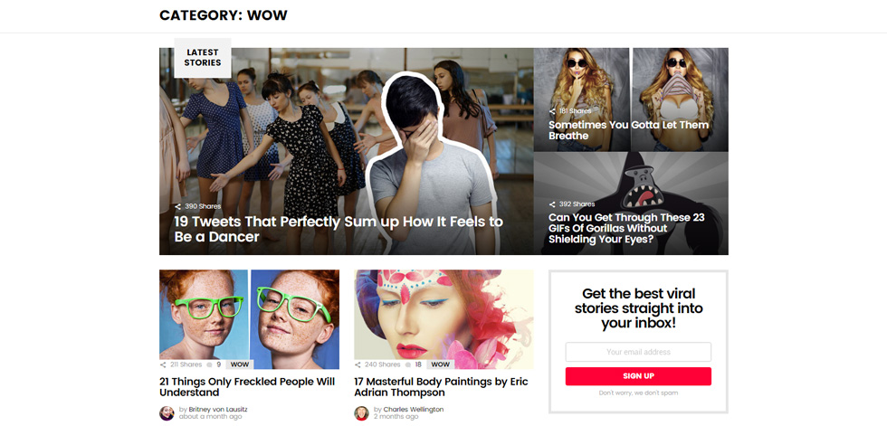 Category page
