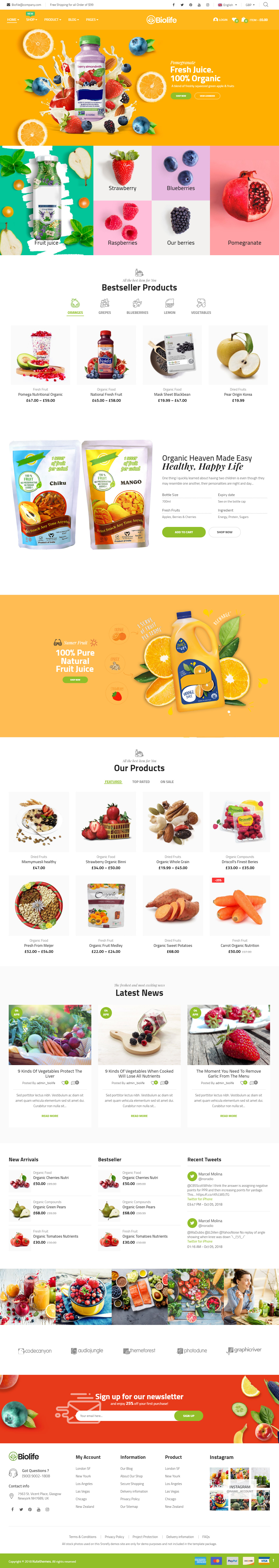 Biolife WordPress Organic Food Theme