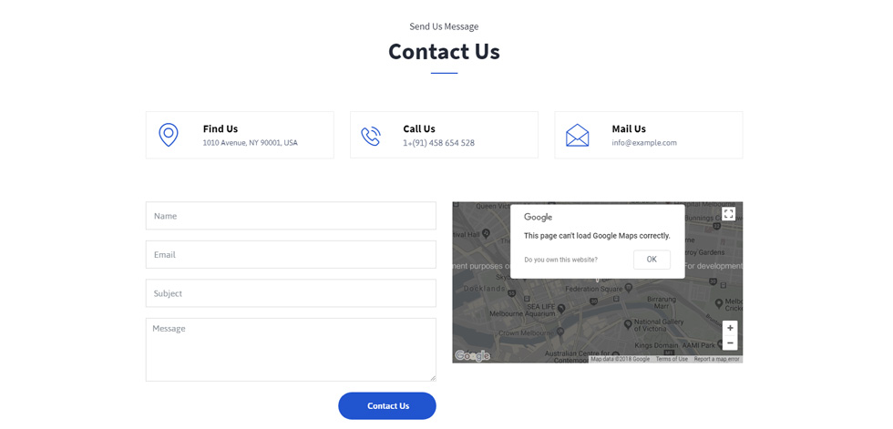 Contact page