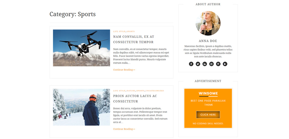 Category page