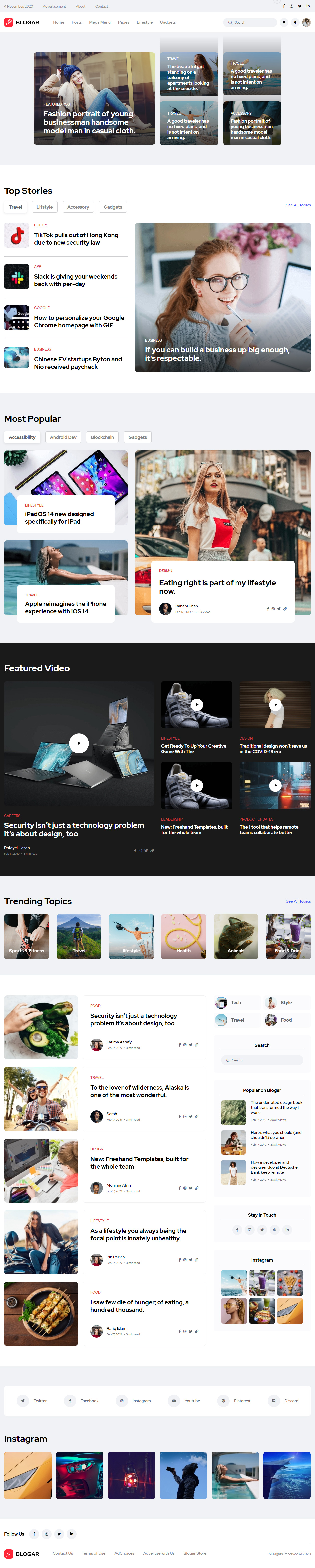 Blogar HTML5 Magazine Templates