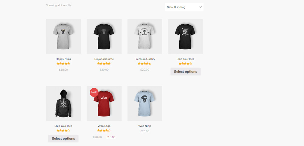 Shop page