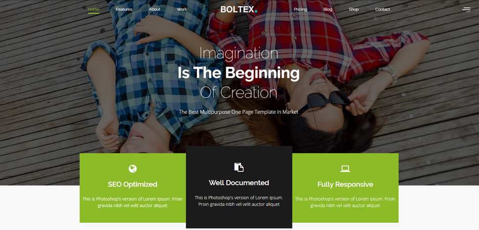 Welcome screen