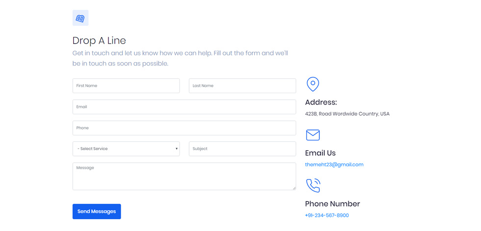 Contact page