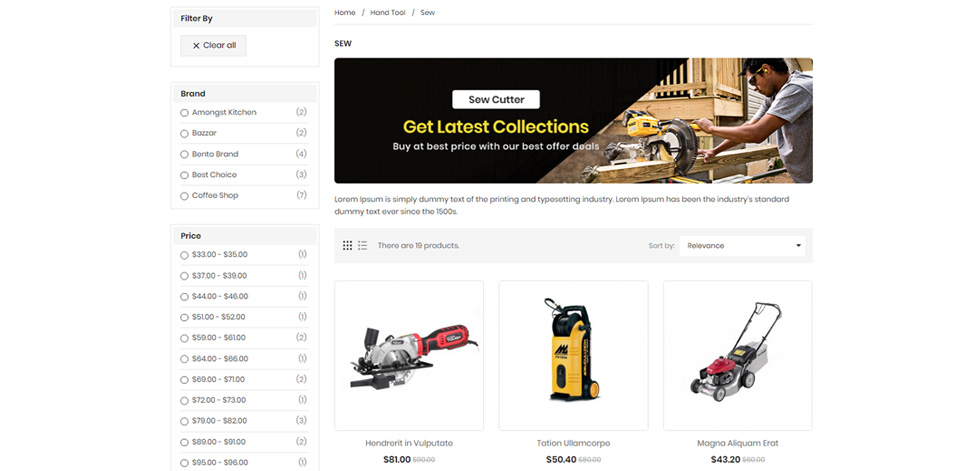 Category page