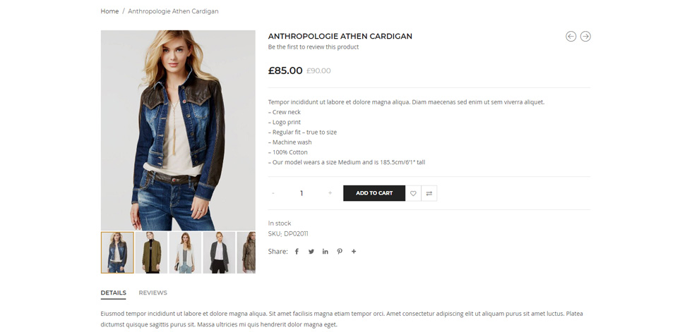 Product page