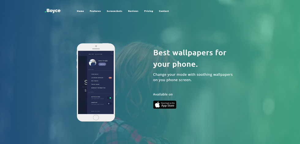 Welcome screen
