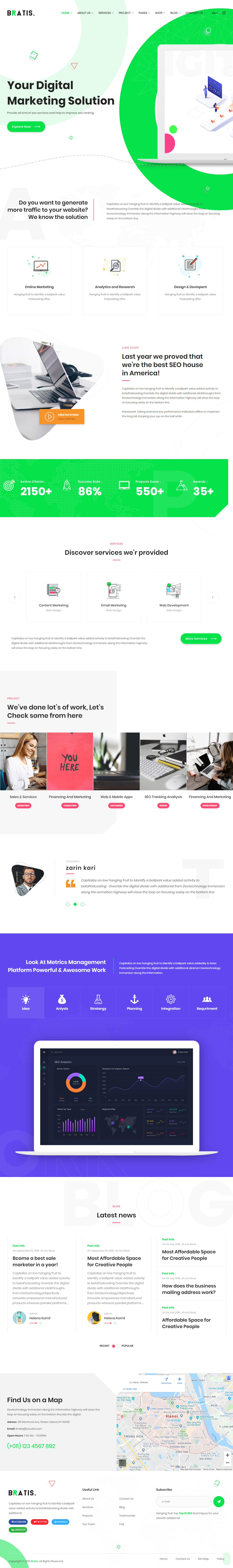 Bratis WordPress Theme for Digital Marketing Agency