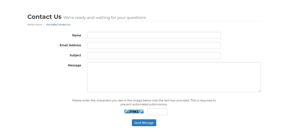 Contact page