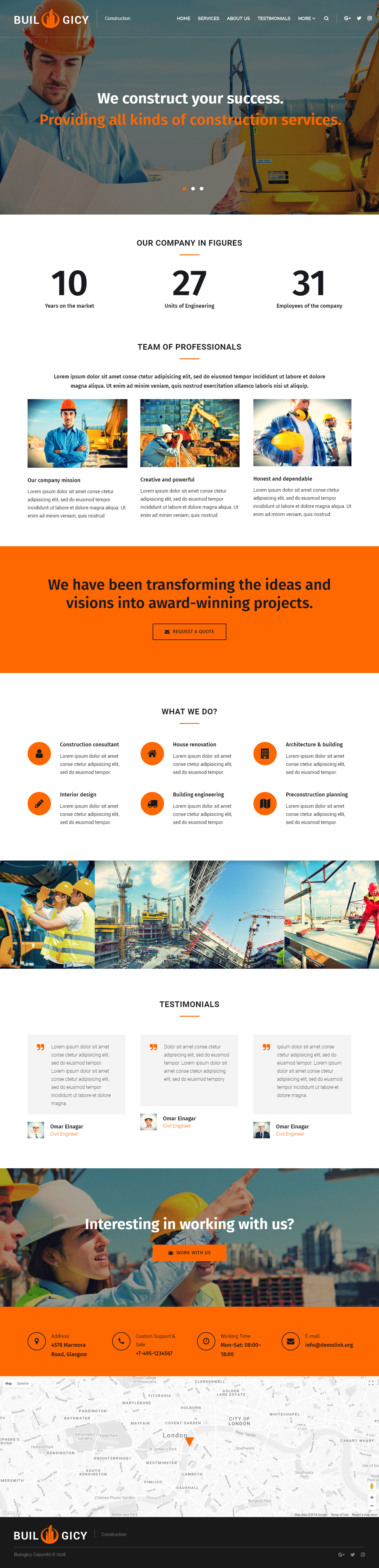 Builogicy Construction Company WordPress Themes