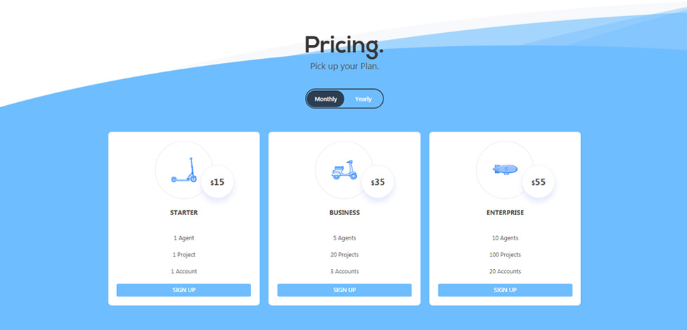 Pricing tables
