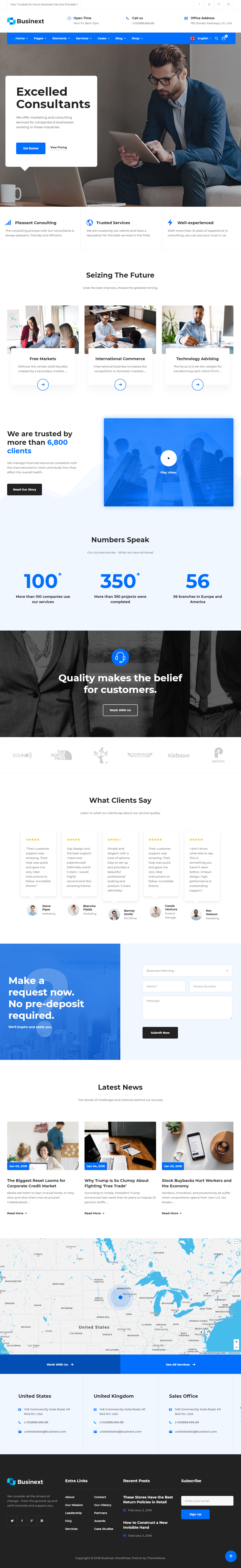 Businext WordPress Bootstrap 4 Theme