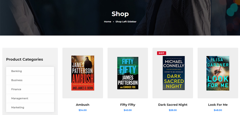 Shop page