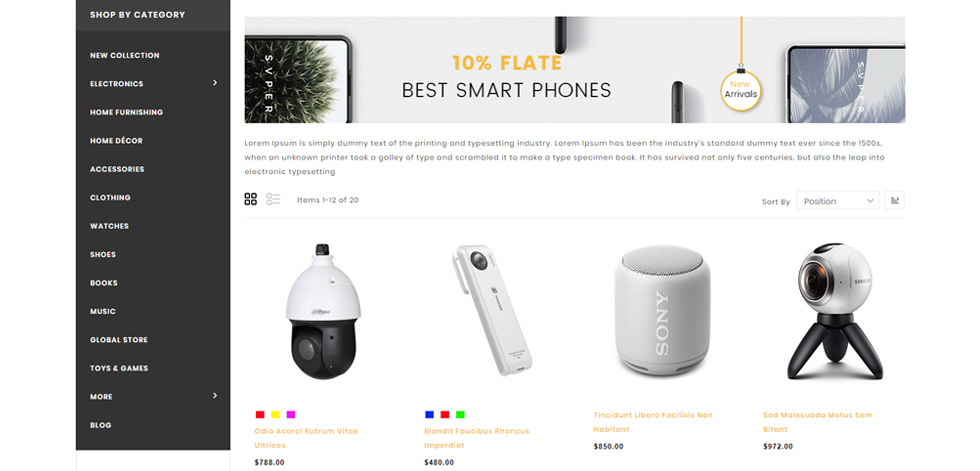 Category page