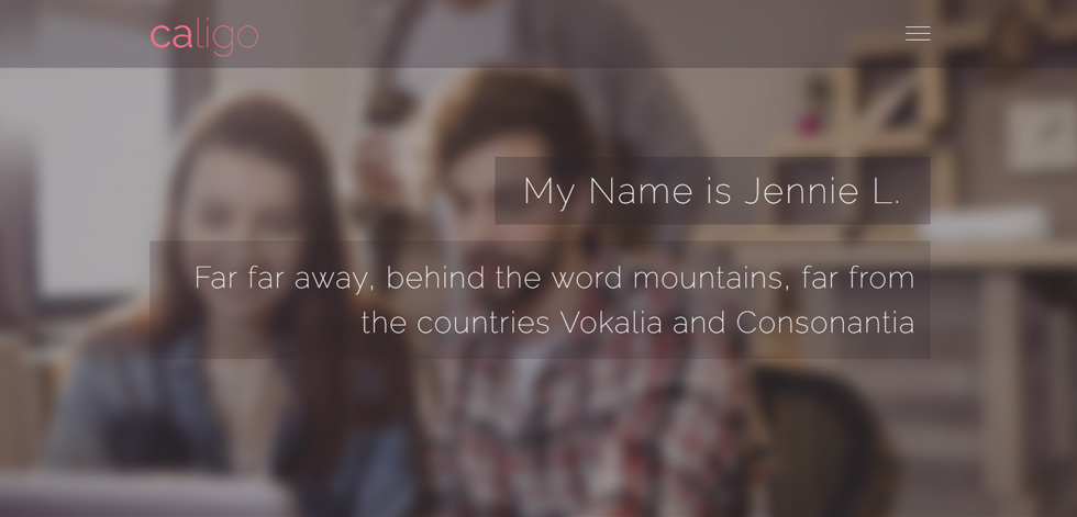 Welcome screen