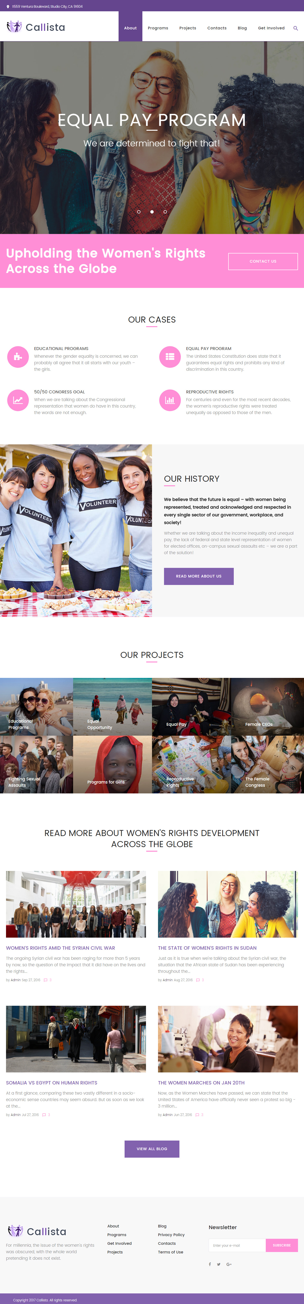 Callista Fundraising WordPress Theme