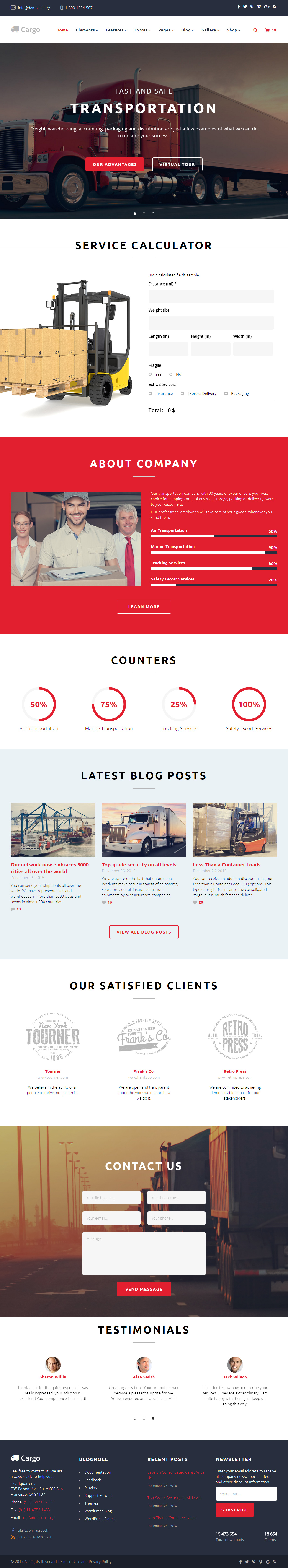Cargo Transportation Website Templates
