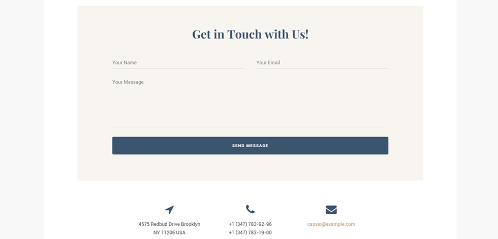 Contact page