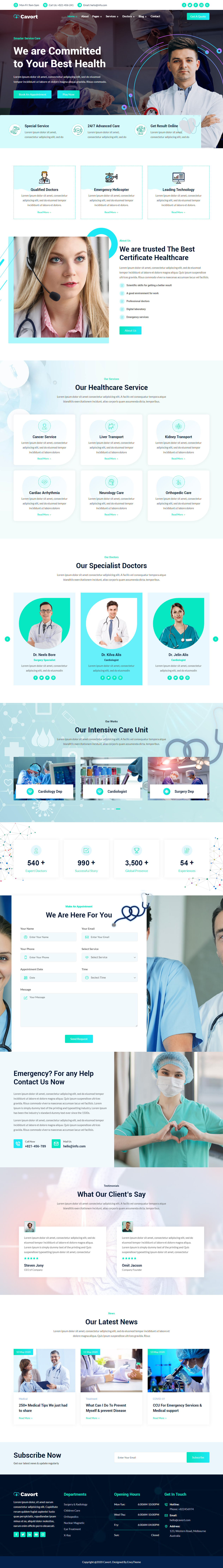 Cavort HTML5 Dentist Templates
