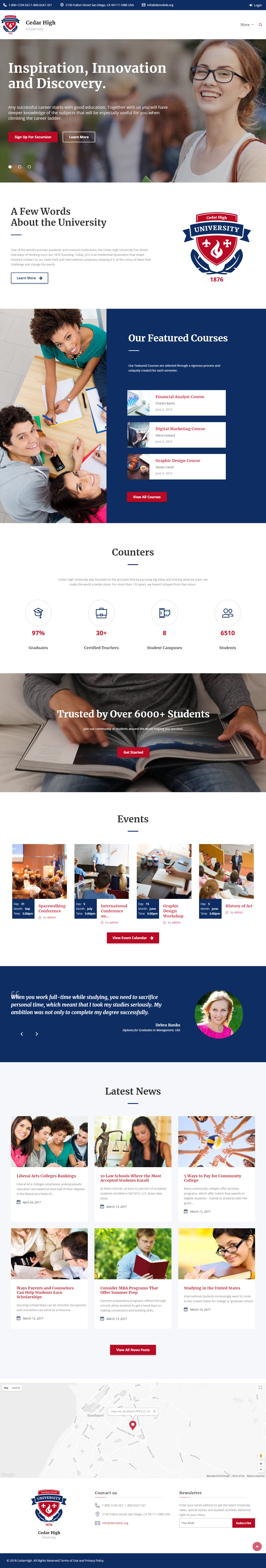 Cedar High Video Background WordPress Themes