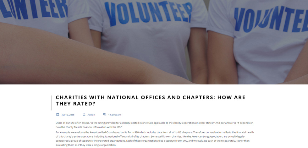 Blog post page