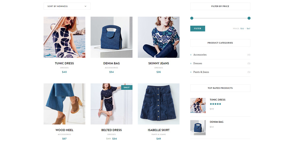 Shop page