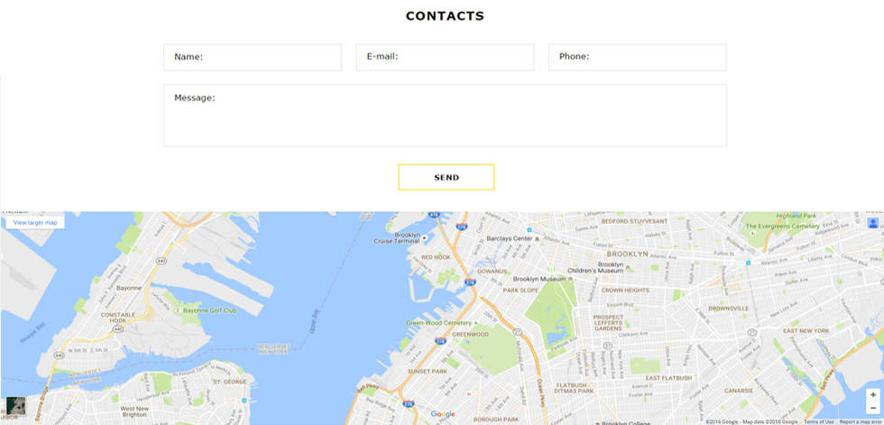 Contact page