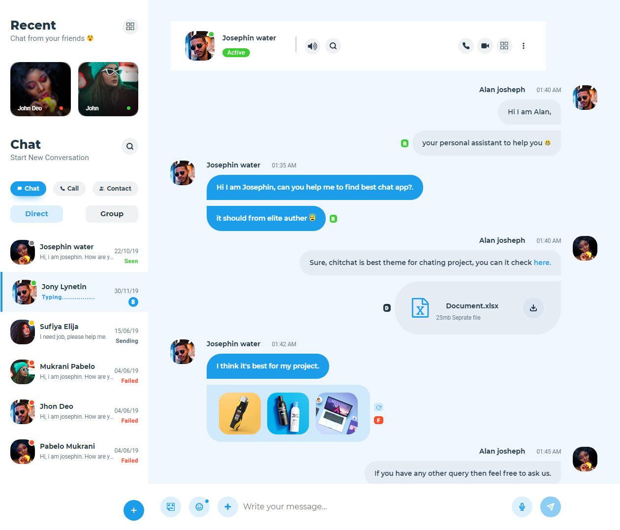 Chitchat HTML5 Web App Template