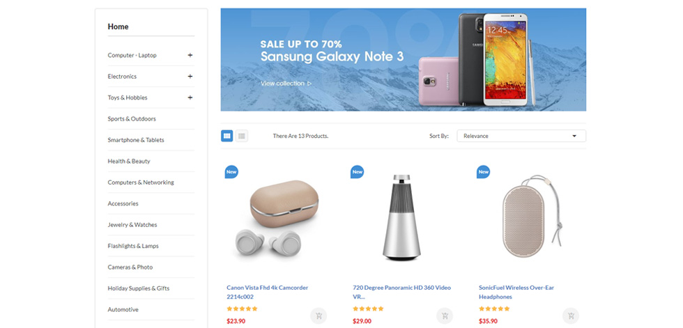 Category page