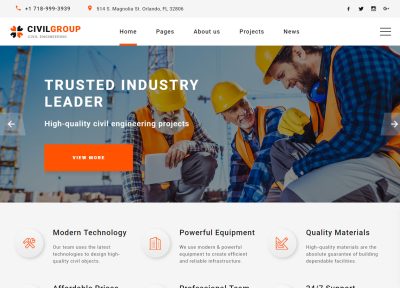 15+ Best Responsive Engineering Website Templates 2021