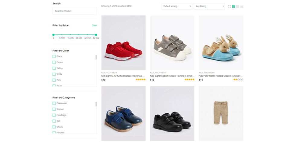 Shop page