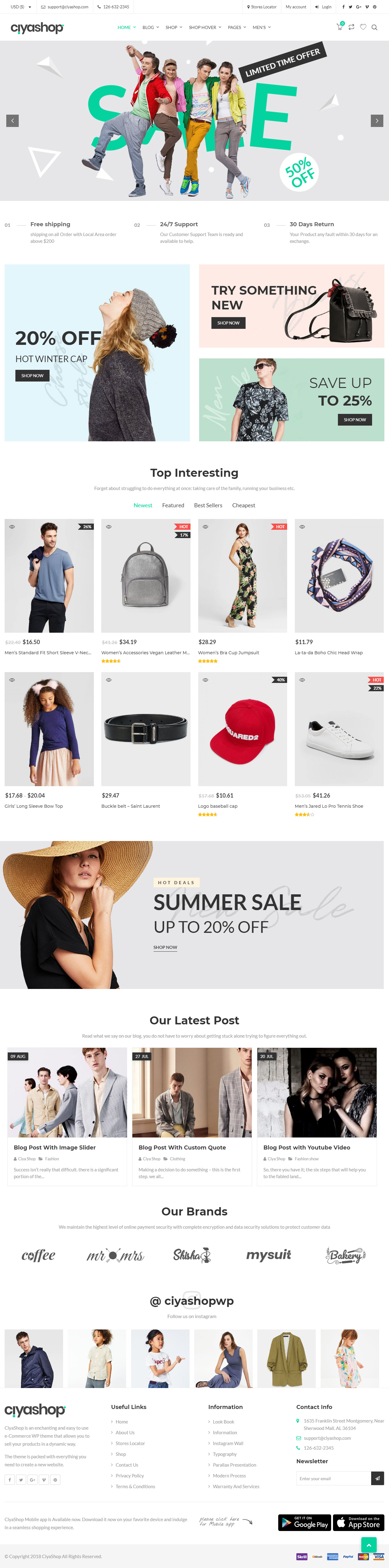 CiyaShop WordPress Visual Composer Themes