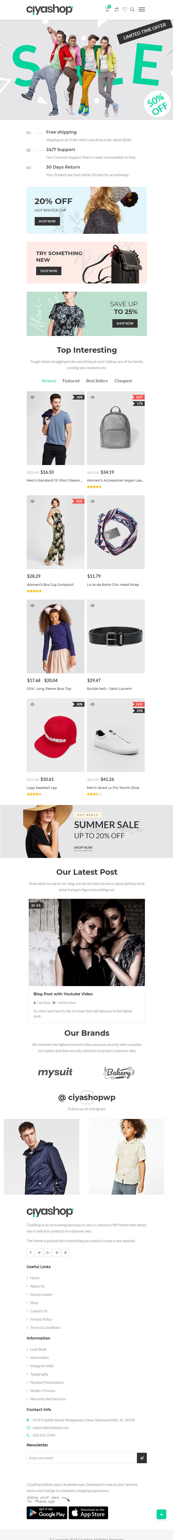 CiyaShop – Premium Responsive WooCommerce WordPress Theme theme — Tablet preview