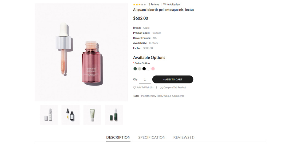 Product page