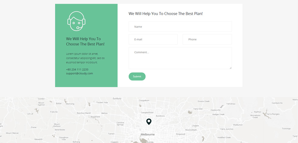 Contact page