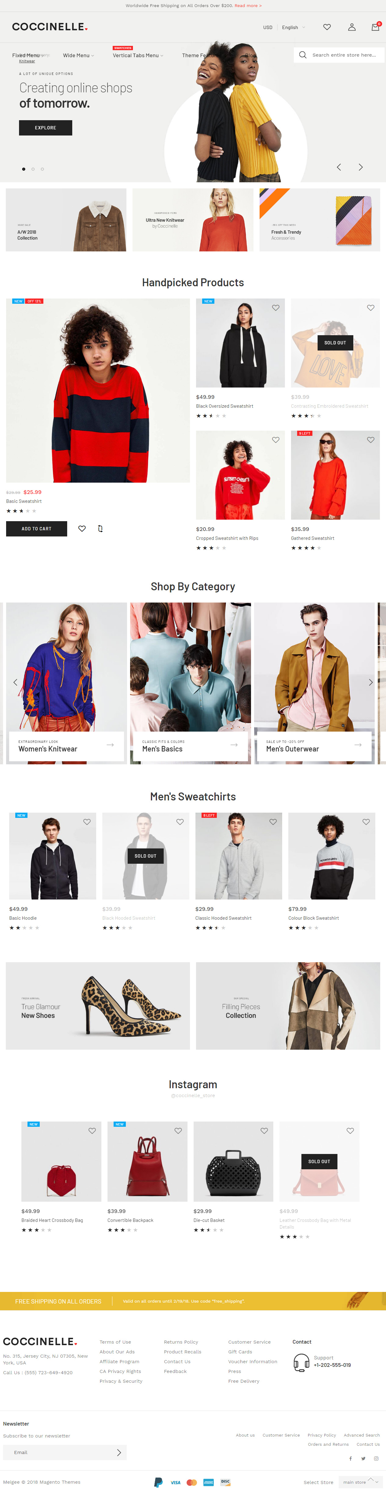 Coccinelle Magento Parallax Themes