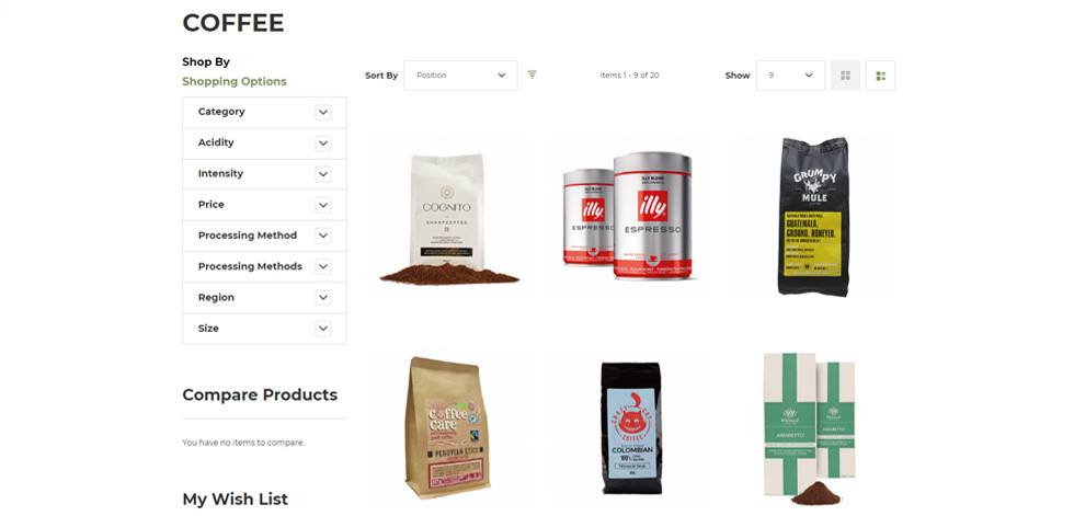 Category page