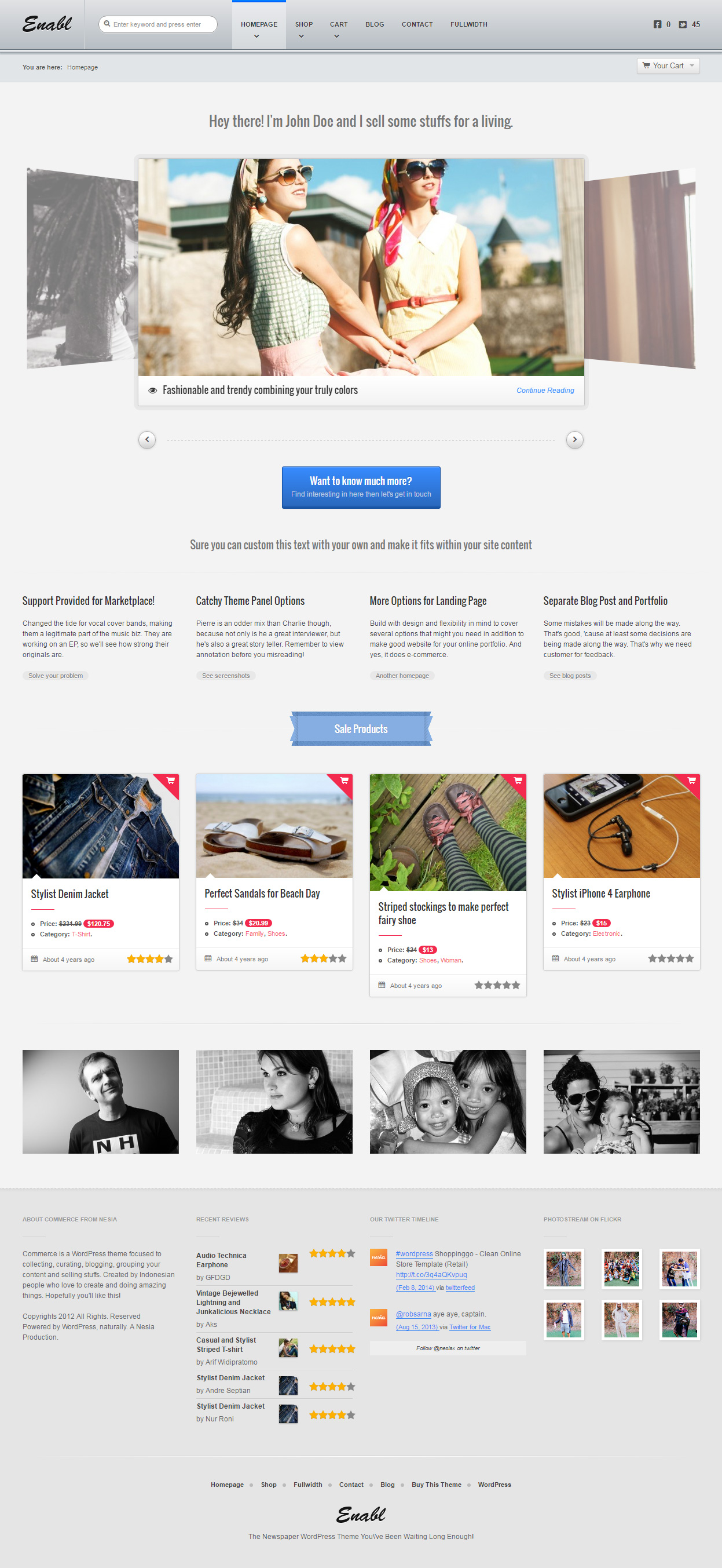 Commerce WordPress Theme Like Pinterest