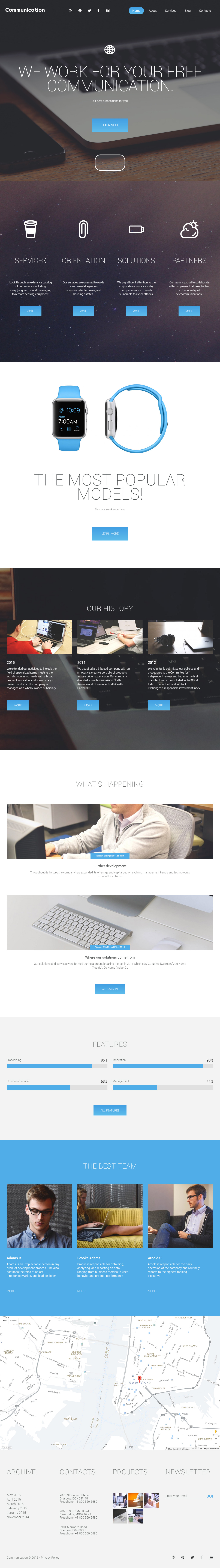 Communication WordPress Communications Theme