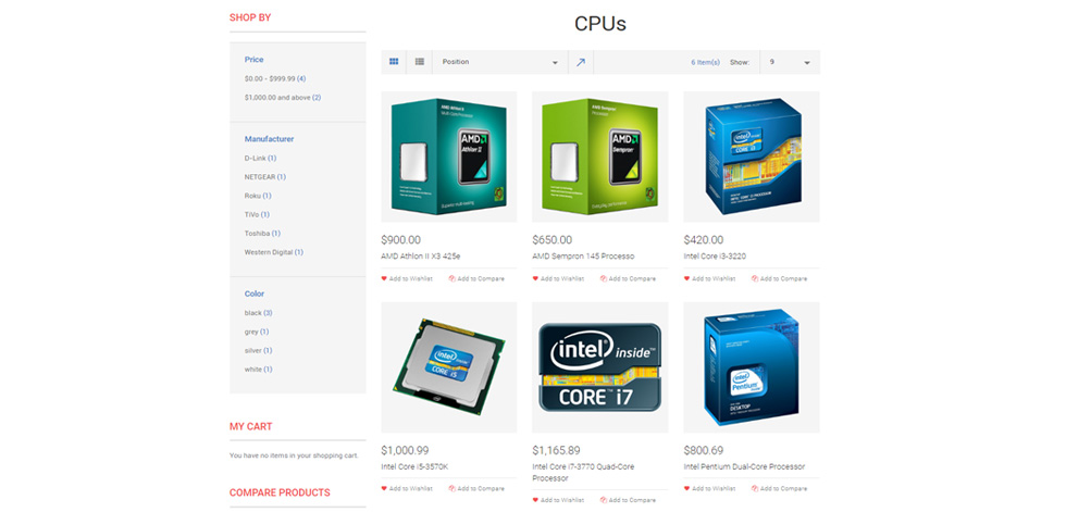 Category page