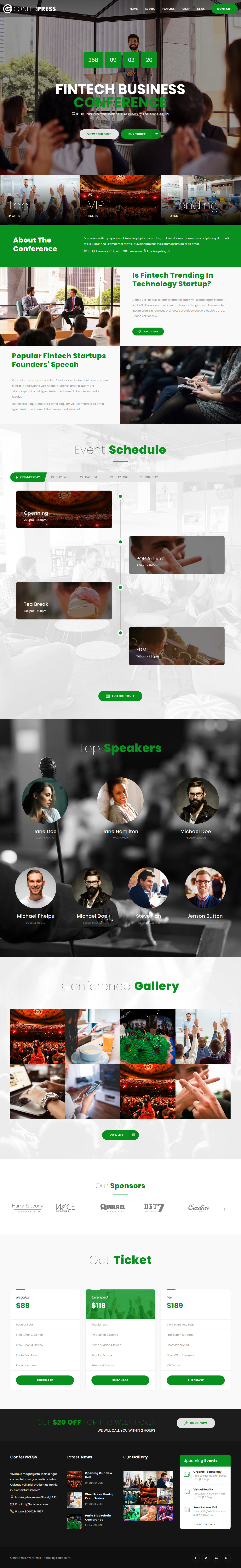 ConferPress WordPress Event Calendar Theme