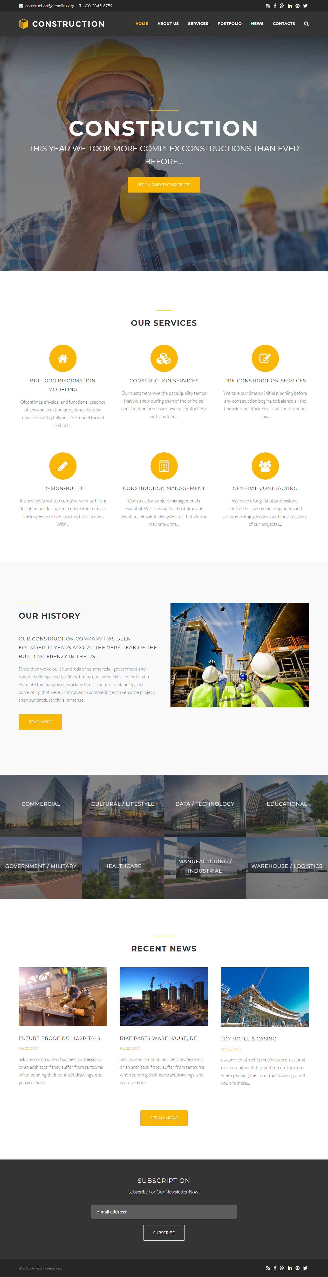 Construction Drupal Construction Company Themes
