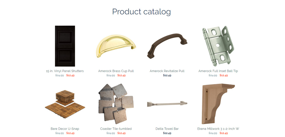Shop page