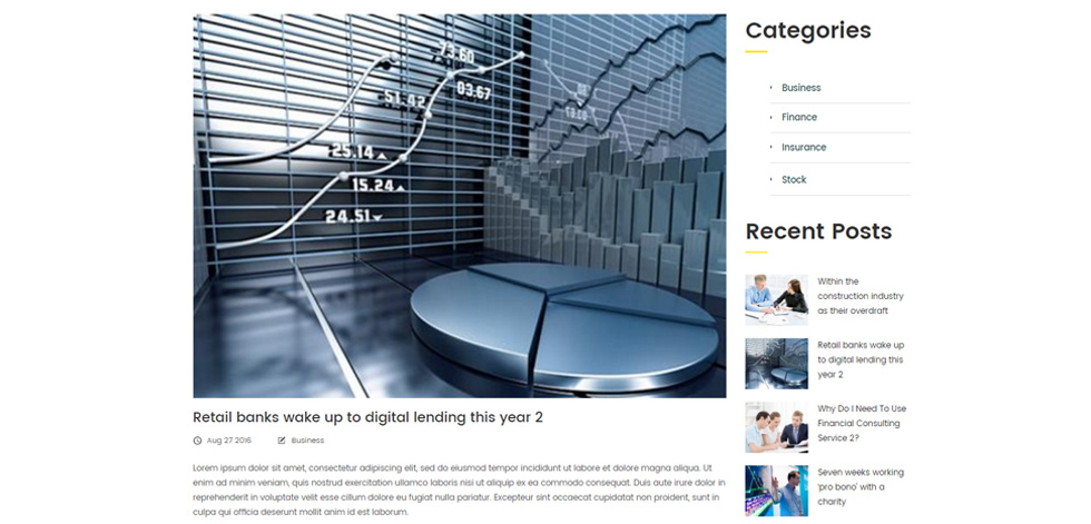 Blog post page