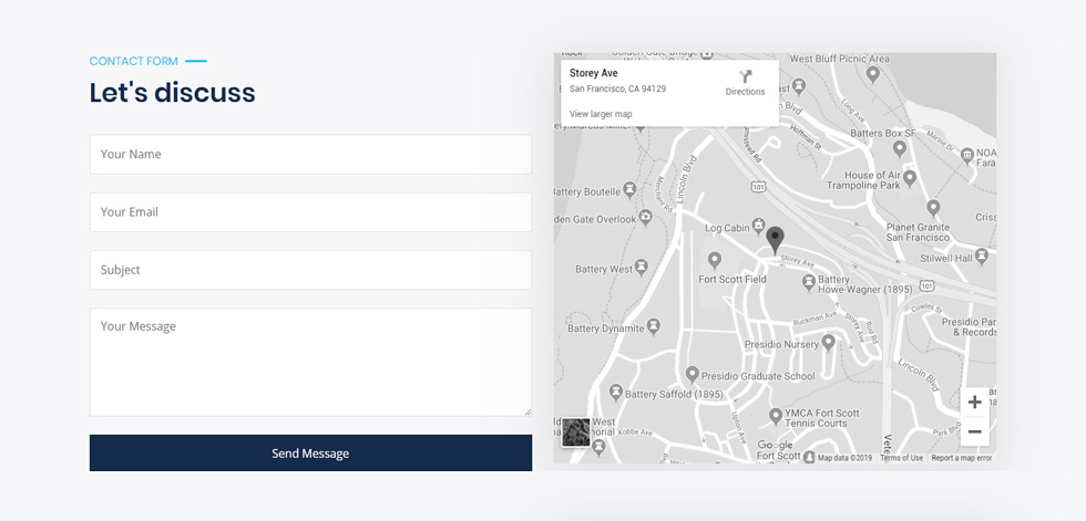 Contact page