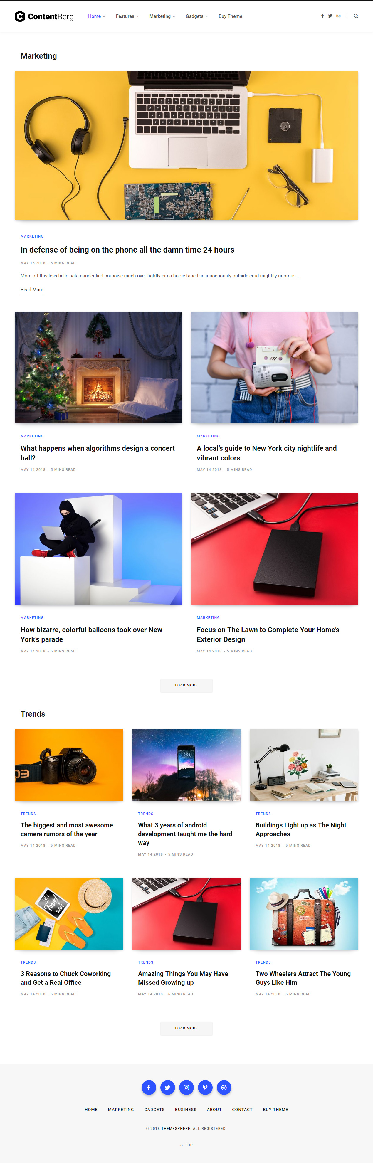 ContentBerg Best Blog WordPress Themes
