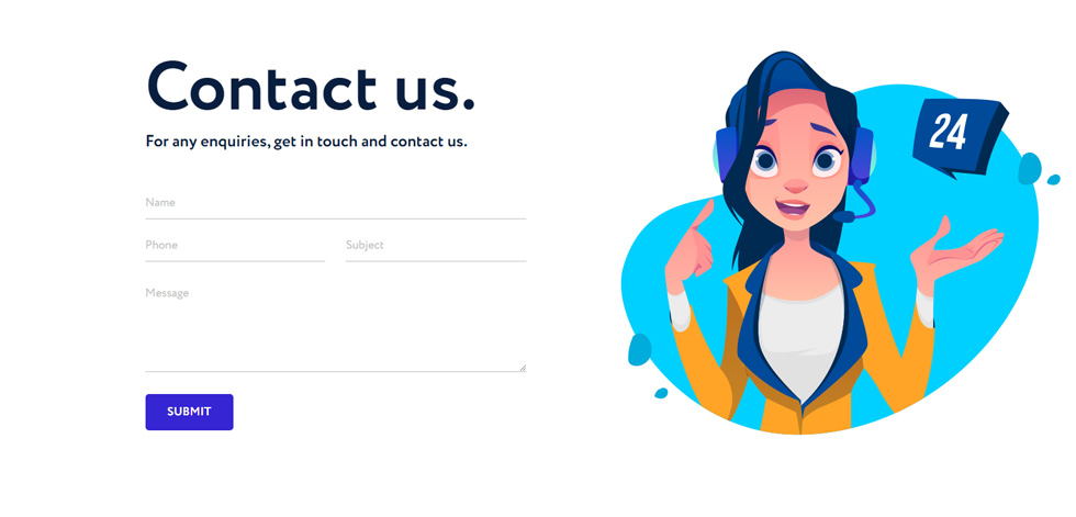 Contact page