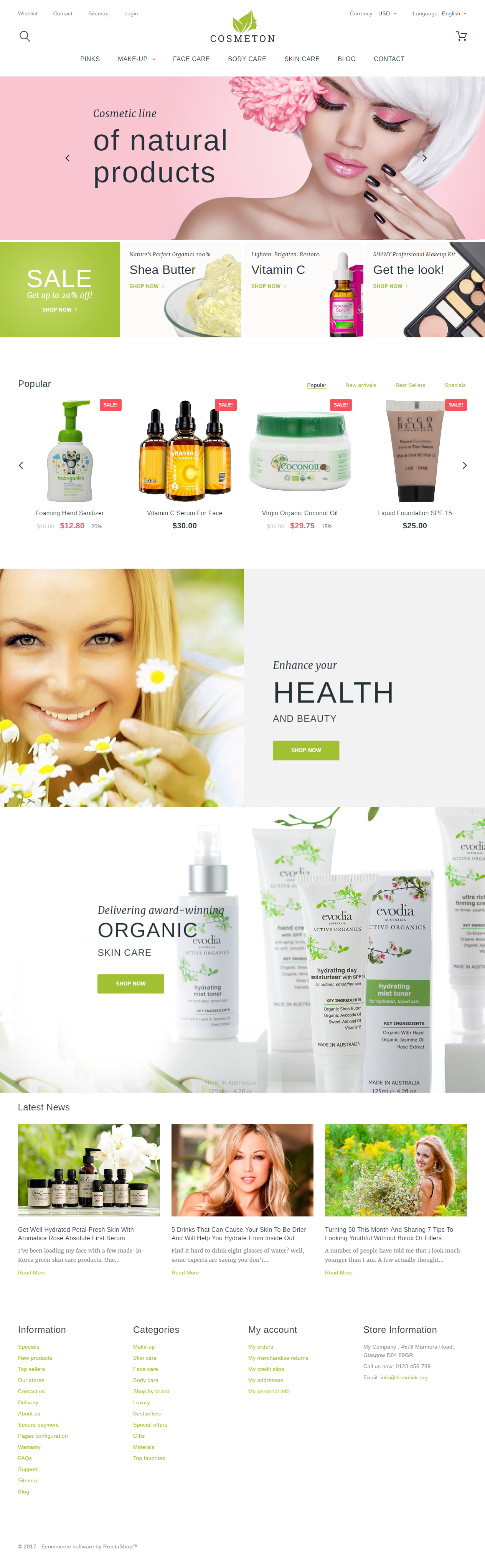 Cosmeton Prestashop Cosmetics Theme